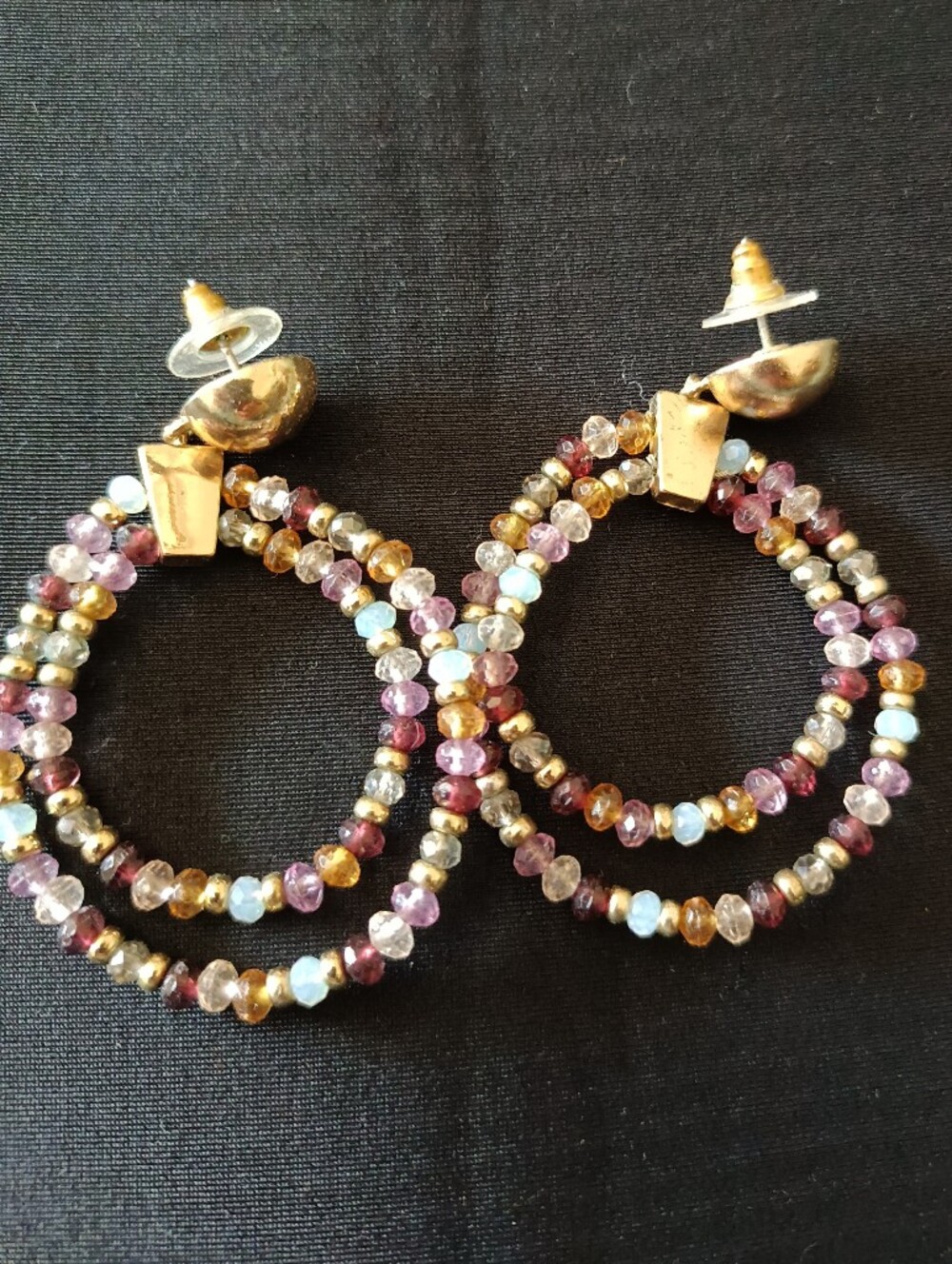 Earring Bundle-10 Pairs-mix Of Gemstone And Crystal